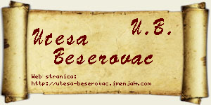 Uteša Beserovac vizit kartica